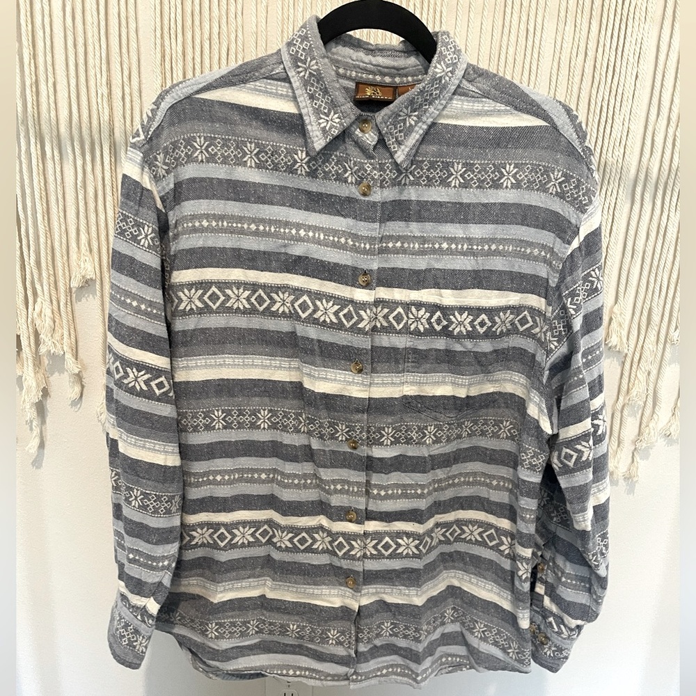 Vintage High Sierra Coachella Hipster Threads Long Sleeve Shirt Sz L UNISEX - Picture 1 of 6